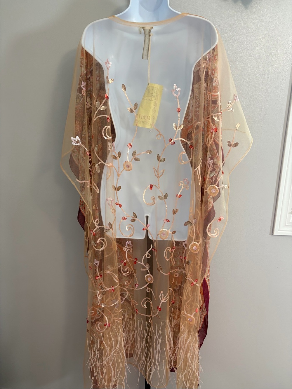 NWT Aratta Silent Journey- Sheer & Paisley Kimono – Multi-Color